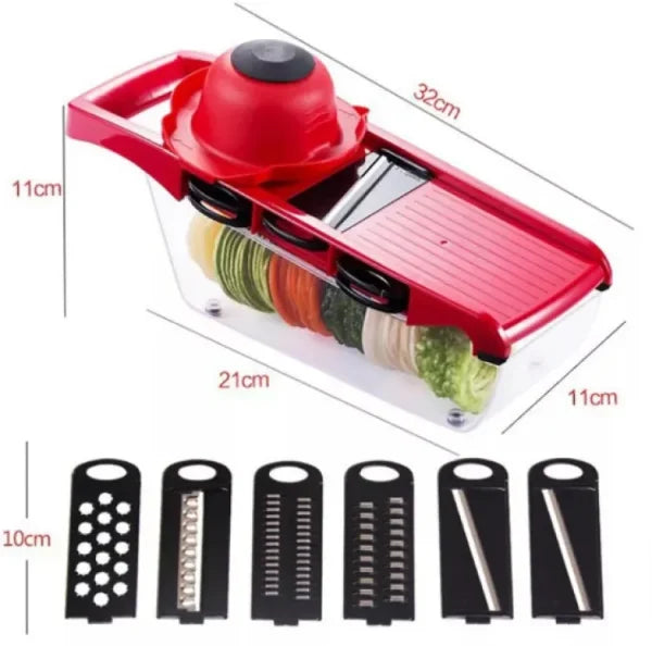 10 In 1 Mandoline Slicer Vegetable Cutter With Stainless Steel Blade Manual Potato Peeler Carrot Cheese Grater Dicer Kitchen Tool - Techtopia