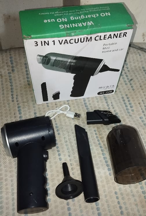 3 In 1 As- 228 Mini Usb Rechargeable Vacuum Cleaner - Techtopia