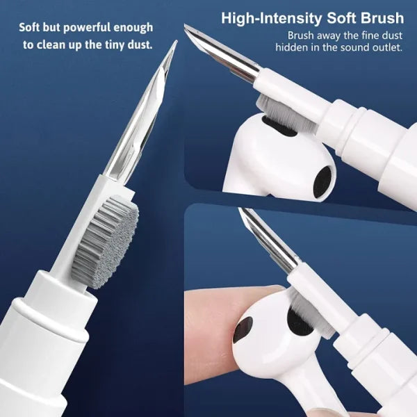 3 In 1 Cleaning Pen Tool Brush Kit For Mobile, Earphone, Earbuds & Airpods - Techtopia