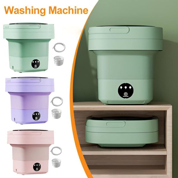 6.5l Portable Foldable Washing Machine Basket Random Color - Techtopia