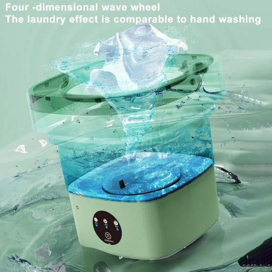 6.5l Portable Foldable Washing Machine Basket Random Color - Techtopia