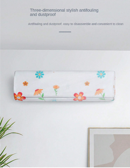 Air Conditioner Dust Cover Wall Mounted Indoor Hanging Dustproof Protective Cover (random Print) 1 Ton - Techtopia