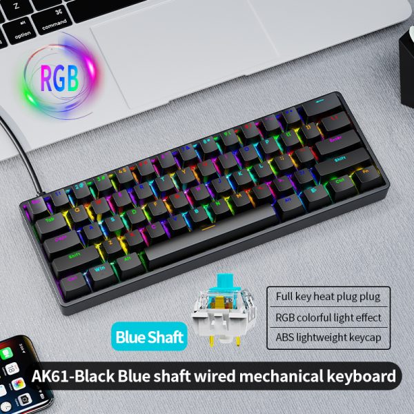 Ak61 Wired Mechanical Gaming Keyboard Feel Backlight - Techtopia