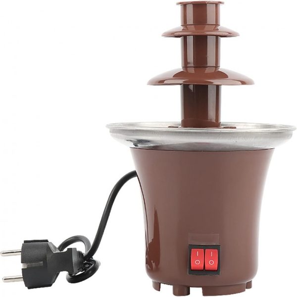 Chocolate Fountain 3-tier Mini Chocolate Tower Three Layer Melting Fondue Pot