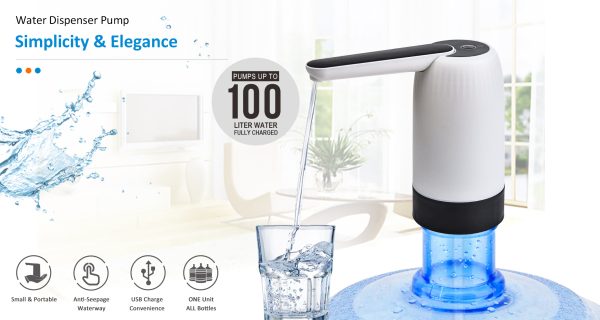 Drinking Water Bottle Pump Automatic Drinking Water Pump Mini Portable Household Water Dispenser Usb One Click Drinking Water - Techtopia