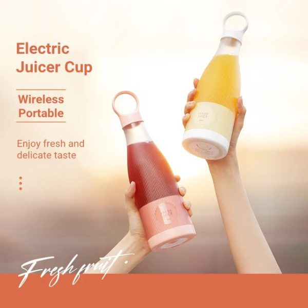 Electric Juicer Bottle | Blend Fruits And Drink – 420ml (rechargable) - Techtopia