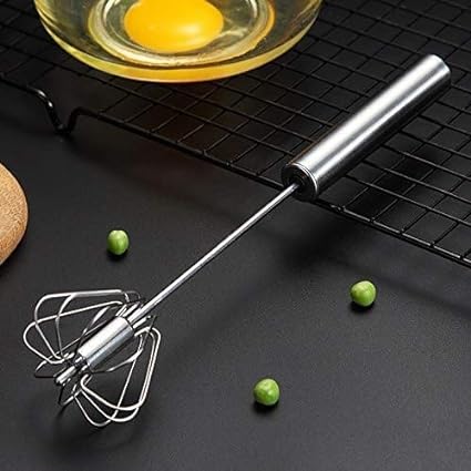 Hand Pressure Semi-automatic Egg Beater Kitchen Accessories Tools Self Turning Cream Utensils Whisk Manual Mixer - Techtopia