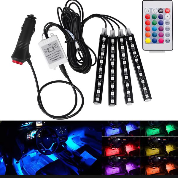 Interior Light Remote Control 36 Led Rgb Light Strip Without Button For Bike/car/jeeb And All Vehicles (with Remote) - Techtopia