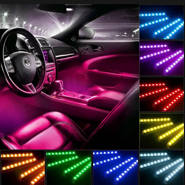 Interior Light Remote Control 36 Led Rgb Light Strip Without Button For Bike/car/jeeb And All Vehicles (with Remote) - Techtopia