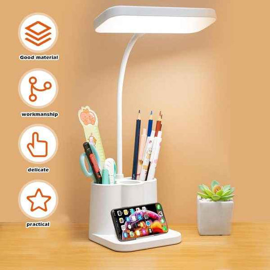 Led Learning Dormitory Bedroom Bedside Reading Night Light Table Lamp (qp-2209-b) - Techtopia