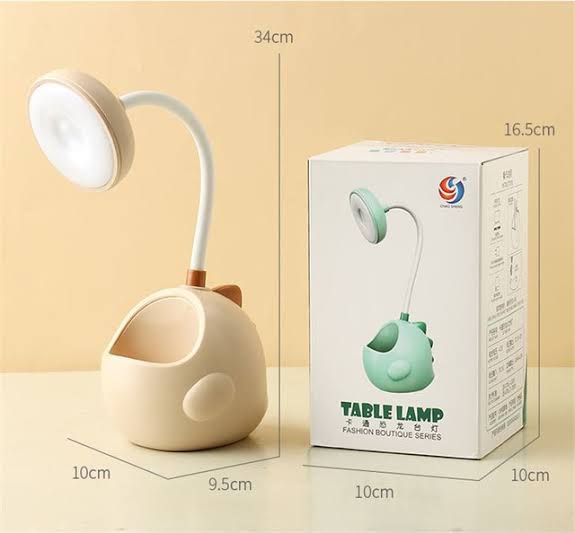 Led Table Lamp Usb Rechargeable With Pen Holder - Techtopia