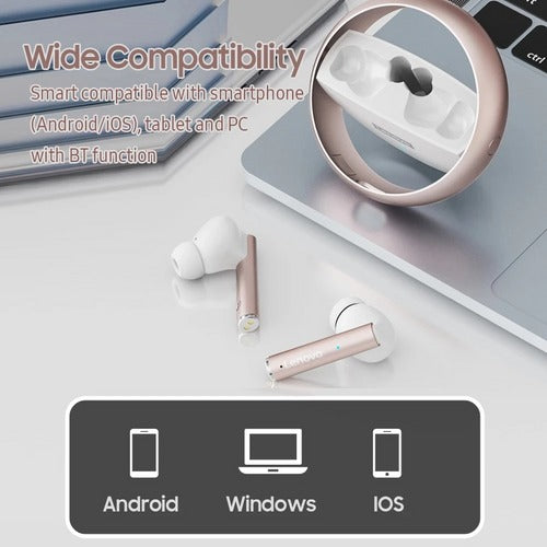 Lenovo Livepods Lp60 True Wireless Bluetooth Earbuds Rotatable Metal Cavity Ring - Techtopia