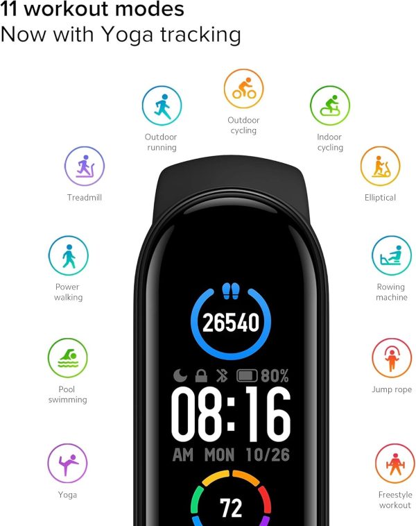 M5 Band Sport Wristband Blood Pressure Monitor Heart Rate For Android And Ios With Fitpro App - Techtopia