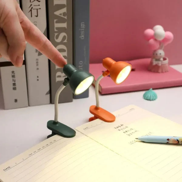 Mini Book Light With Clip Portable Led Reading Lamp Travel Bedroom Night Light Night - Techtopia