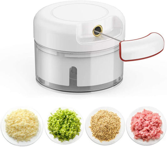 Mini Powerful Meat Grinder Hand-power Food Chopper Mincer Mixer Blender Chop Meat Fruit Vegetable Nuts Shredder - Techtopia