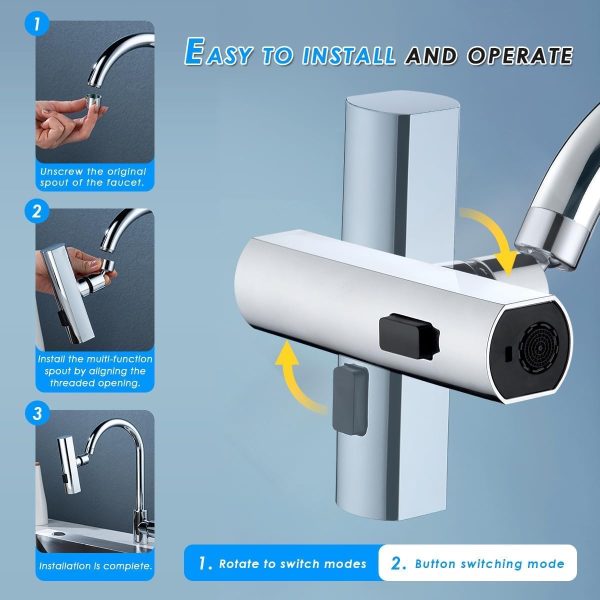 Multifunctional Kitchen Sink Waterfall Faucet - Techtopia