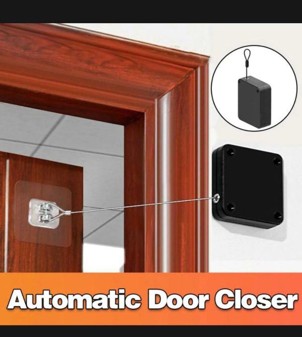 Portable Automatic Stainless Steel Door Closer Multifunctional Punch-free Sensor Door Closer - Techtopia