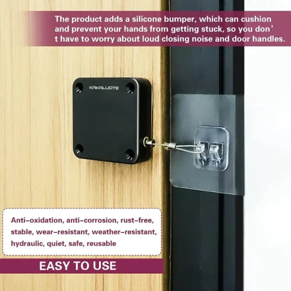 Portable Automatic Stainless Steel Door Closer Multifunctional Punch-free Sensor Door Closer - Techtopia