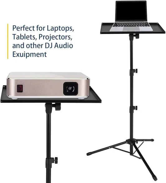 Portable Projector And Laptop Stand Table Tripod (height Adjustable 45-120cm) - Techtopia