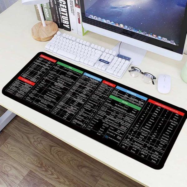 Shortcut Keyboard Mat (30*80cm) Office Software Shortcuts Pattern, Extended Computer Mouse Pad Desk Mat For Gamer, Office, Home - Techtopia