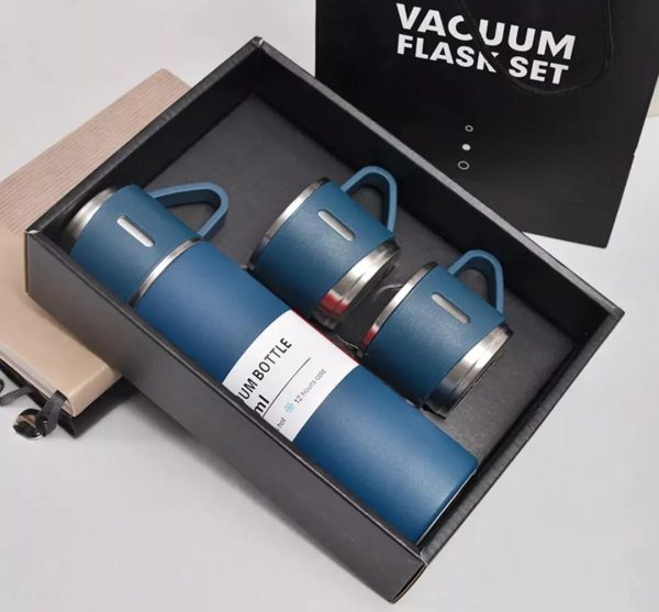 Stainless Steel Vacuum Flask Set Vacuum Insulated Bottle Gift Set Office Business Style Coffee Mug Thermos Bottle Portable Flask 500ml - Techtopia