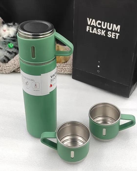 Stainless Steel Vacuum Flask Set Vacuum Insulated Bottle Gift Set Office Business Style Coffee Mug Thermos Bottle Portable Flask 500ml - Techtopia