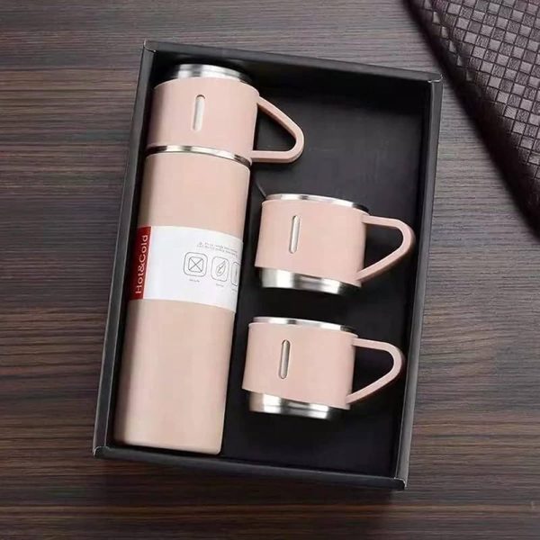 Stainless Steel Vacuum Flask Set Vacuum Insulated Bottle Gift Set Office Business Style Coffee Mug Thermos Bottle Portable Flask 500ml - Techtopia