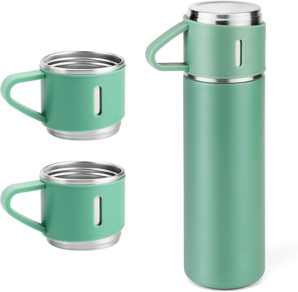 Stainless Steel Vacuum Flask Set Vacuum Insulated Bottle Gift Set Office Business Style Coffee Mug Thermos Bottle Portable Flask 500ml - Techtopia