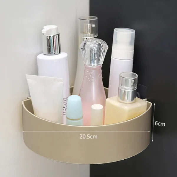 Stick On Corner Triangle Rack Bathroom Shelf (random Color ) - Techtopia