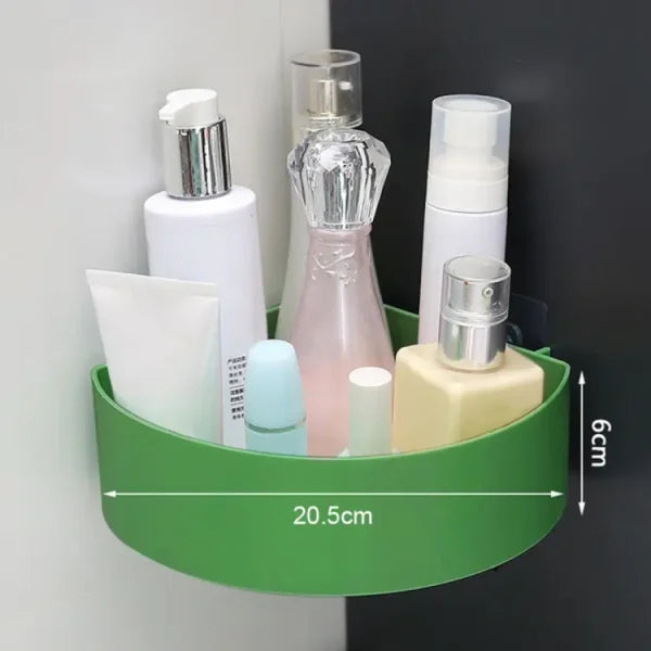 Stick On Corner Triangle Rack Bathroom Shelf (random Color ) - Techtopia