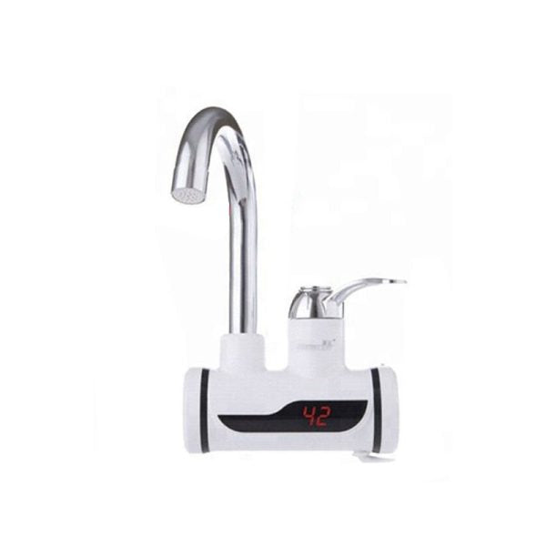 Tank-less Electric Hot Water Heater Faucet Kitchen Instant Heating Tap Water With Led - Techtopia