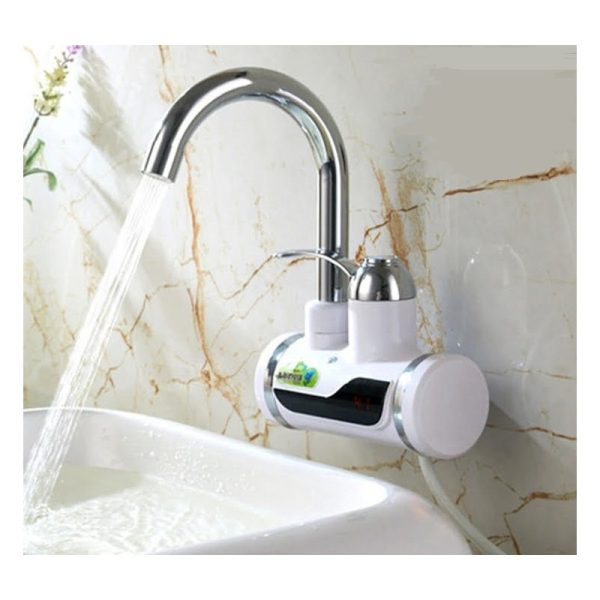 Tank-less Electric Hot Water Heater Faucet Kitchen Instant Heating Tap Water With Led - Techtopia