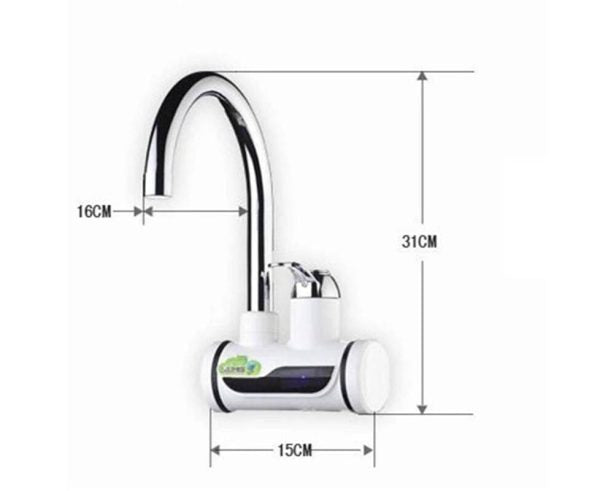 Tank-less Electric Hot Water Heater Faucet Kitchen Instant Heating Tap Water With Led - Techtopia