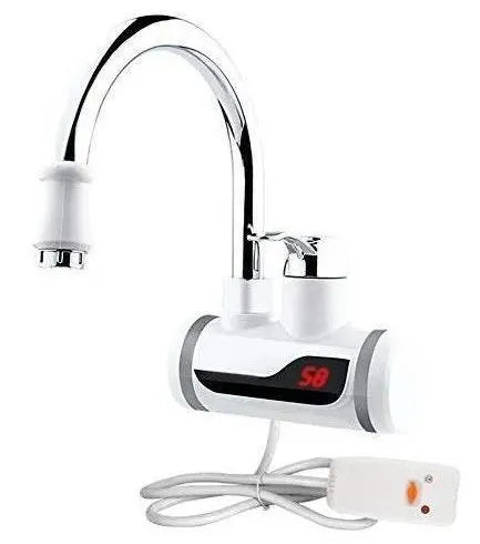 Tank-less Electric Hot Water Heater Faucet Kitchen Instant Heating Tap Water With Led - Techtopia