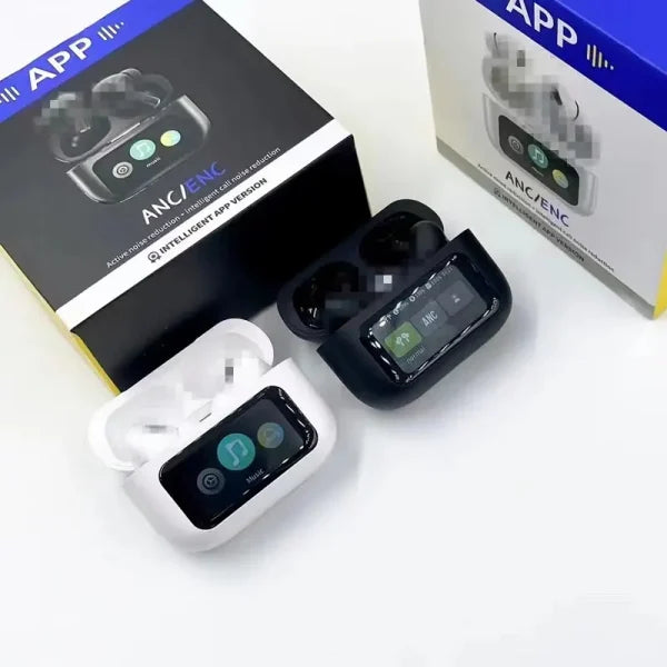 Ultimate A9 App Pro Anc/enc Display Touch Control Bt 5.4 Wireless Earbuds With Zwsvibe App - Techtopia