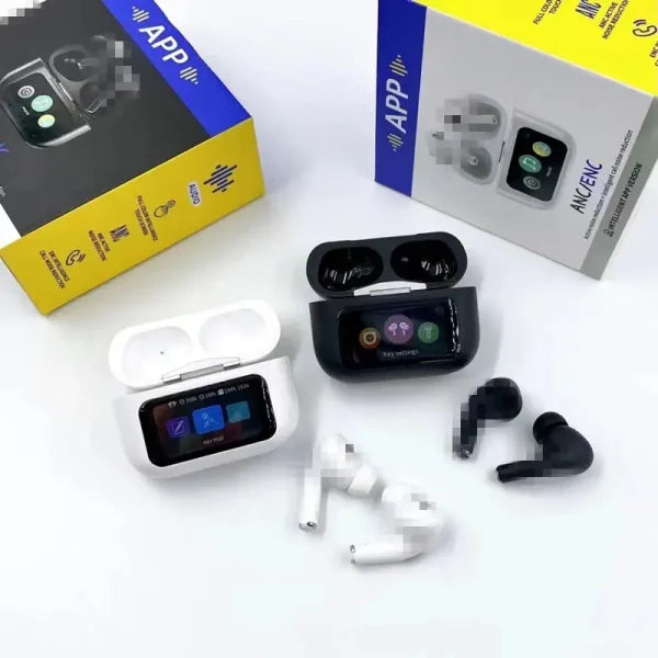 Ultimate A9 App Pro Anc/enc Display Touch Control Bt 5.4 Wireless Earbuds With Zwsvibe App - Techtopia